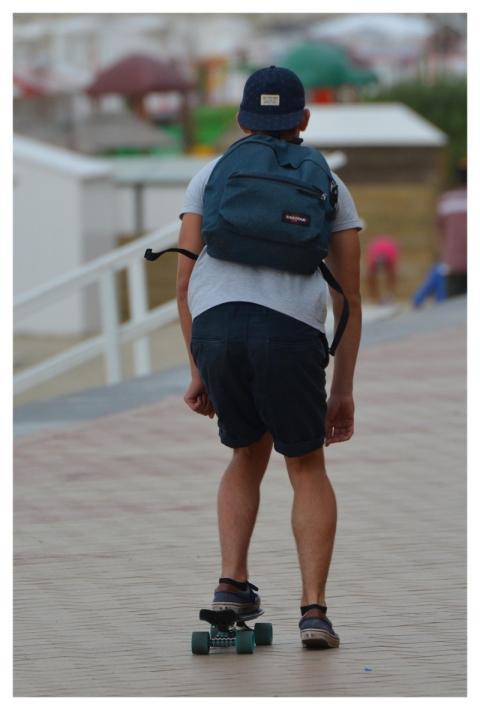 Skater Skateboard Backpack Man
