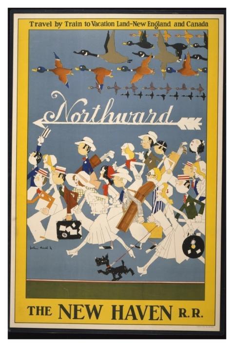 Northward Travel train vacation land