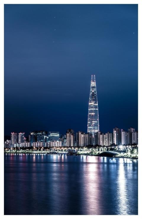 Seoul Night View City Han River