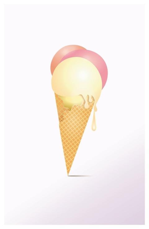 Summer Ice Cream Vanilla Flavor