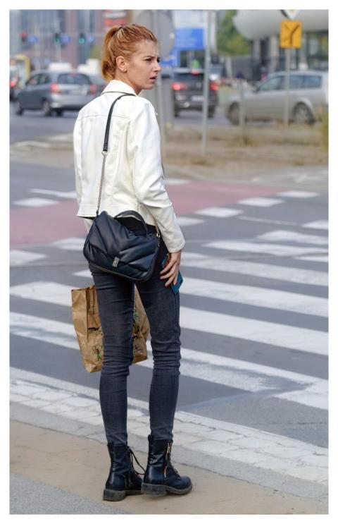 Woman Crosswalk Pedestrian Casual