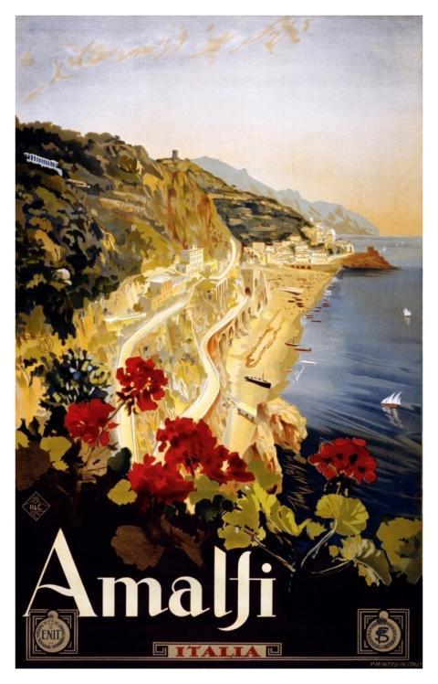Amalfi. Travel poster Mario Borgoni