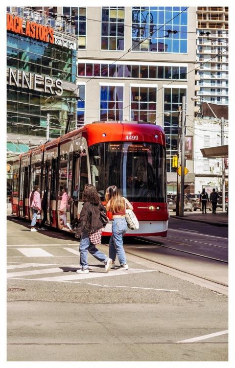Rail Street Downtown Crowded