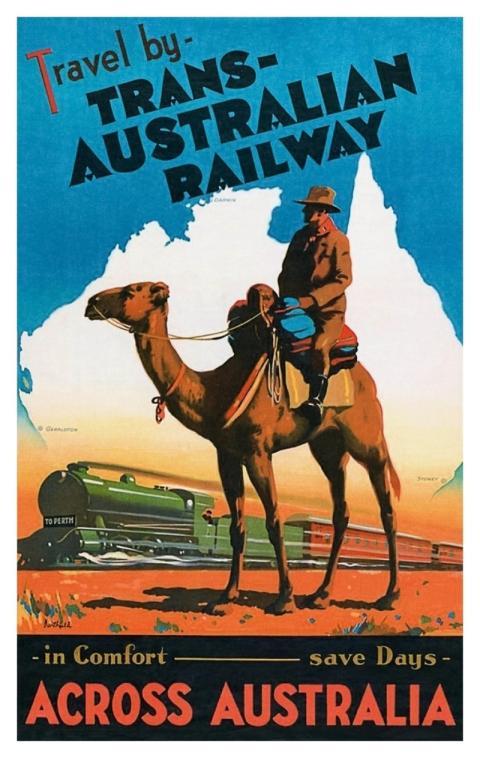 Commonwealth Railways poster -- Travel