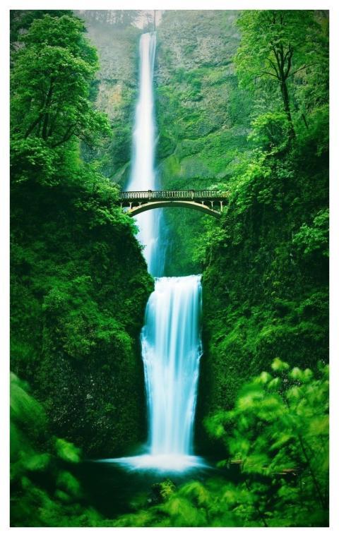 Waterfall Multnomah Falls Nature Water