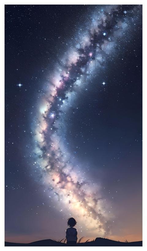 Starry Sky Sky Background Natural Space Wallpaper