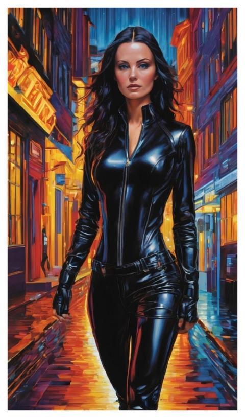 Ai Generated Woman Fashion Leather