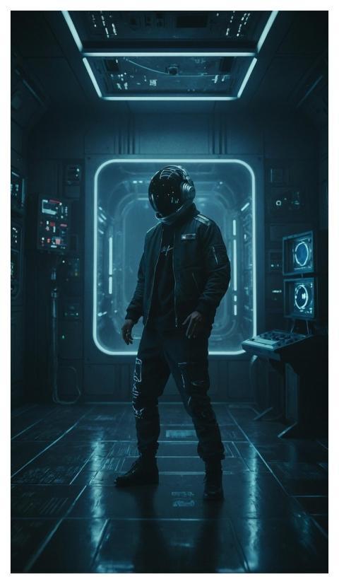 Man Futuristic Technology Creativity