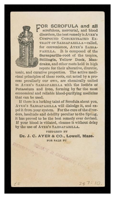 Ayer's Sarsaparilla gives health sunny