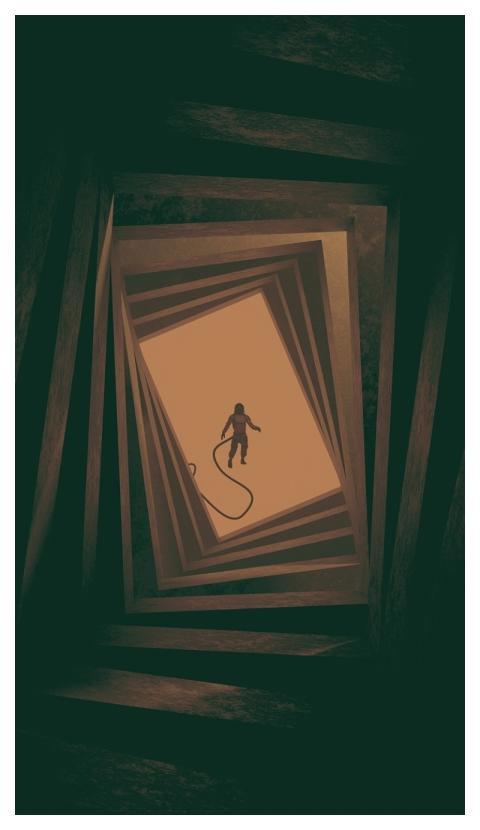 Abstract Astronaut Dark Interstellar