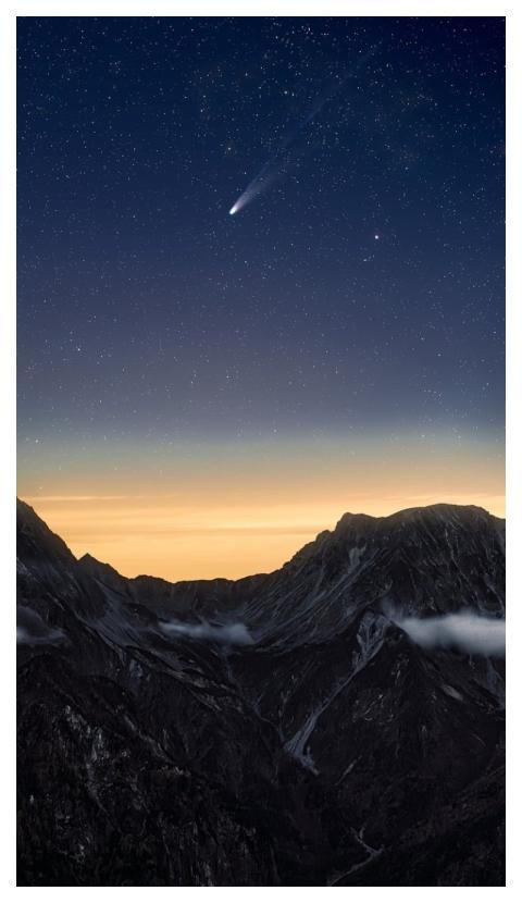 Landscape Mountains Japan's Northern Alps Starry S