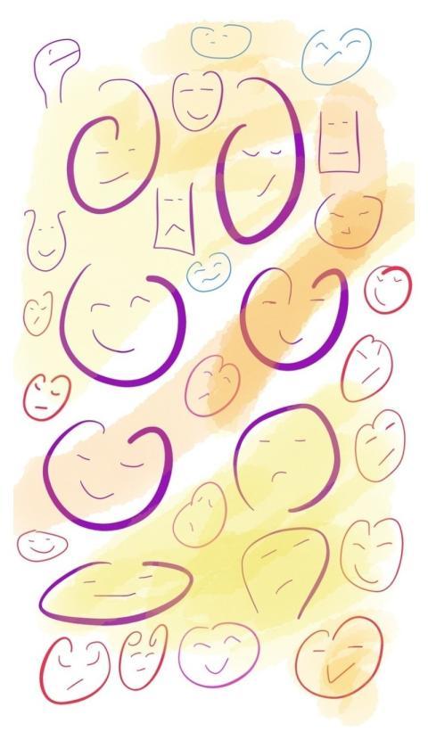 Faces Emotions Abstract Gesture