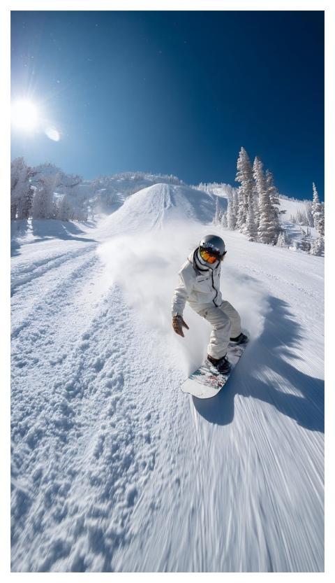 Snowboarder Snowboarding Snow Mountain