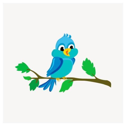 Bird clipart, animal illustration vector