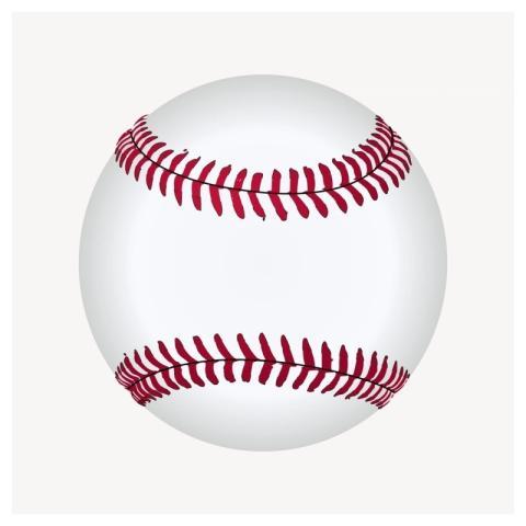 Baseball, sport equipment illustration