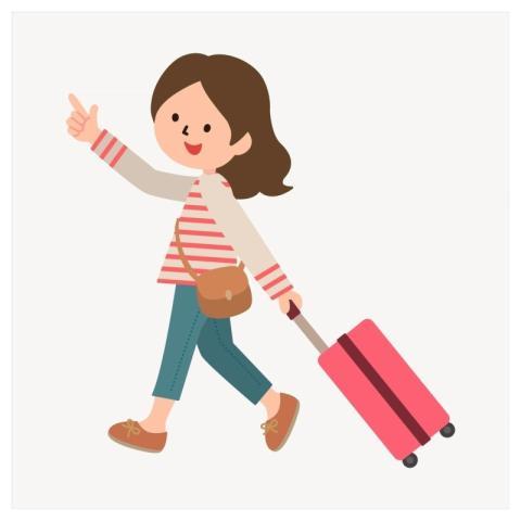 Female traveler illustration