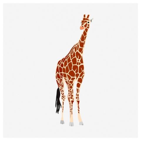 Giraffe animal clipart illustration