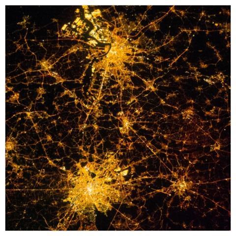 Brussels and Antwerp at Night (NASA, International