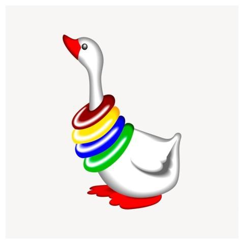 Cute duck clipart, animal illustration