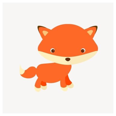Fox animal clip art vector