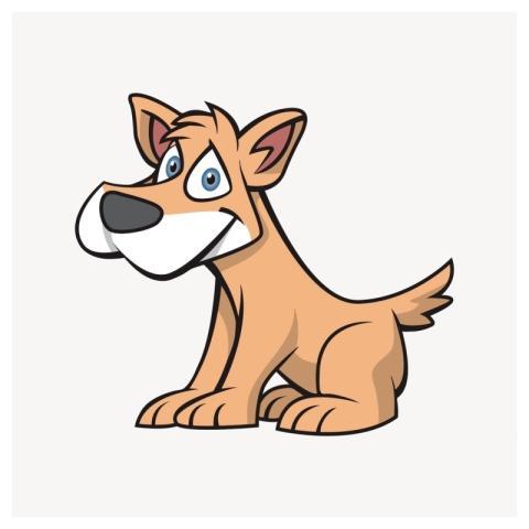 Sitting dog clipart, cartoon animal