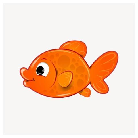 Fish cartoon clipart, animal illustration