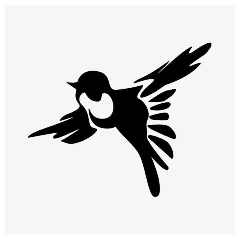 Bird silhouette, animal illustration