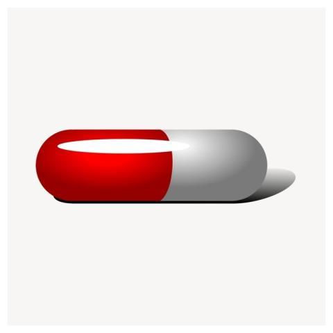 Medicine capsule sticker, health illustration