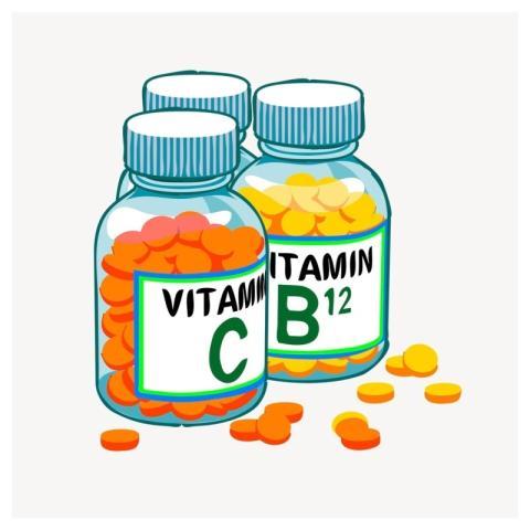 Vitamin bottle clipart, health supplement