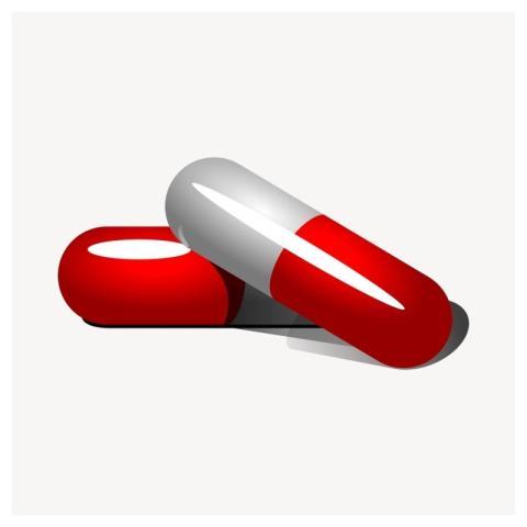 Medicine capsules clipart, health illustration