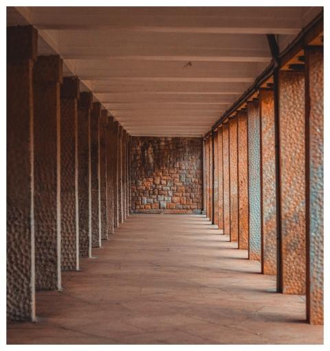Alley Hallway Columns Architecture