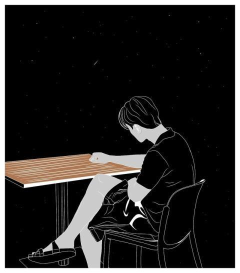 Human Night Stars Sky