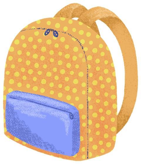 Backpack School Polkadot Pattern