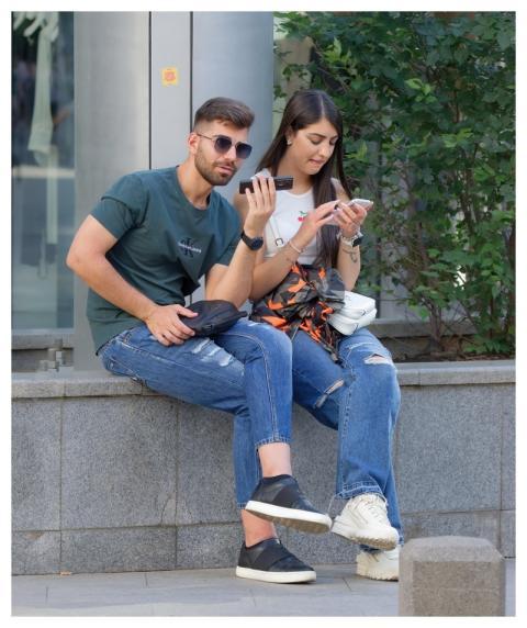 Couple Young Happy Casual