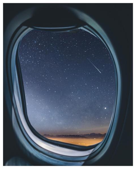 Airplane Airplane Window Milky Way Nature