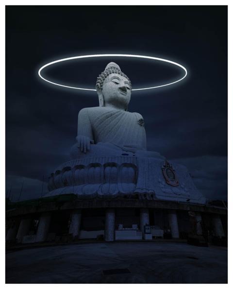 Big Buddha Neon Ring Imagination Fantasy