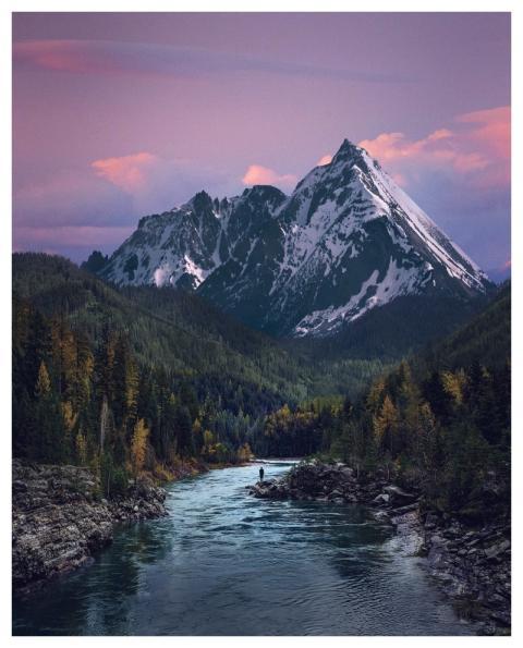 Valley River Mountain Landscape