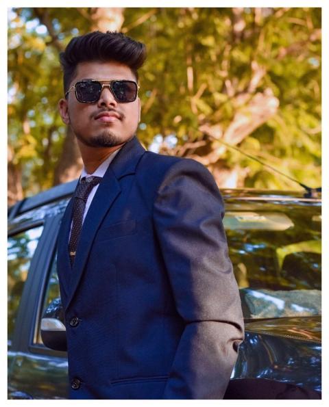 Man Business Suit Model Portrait