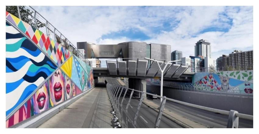 Calgary urban art, abstract mural