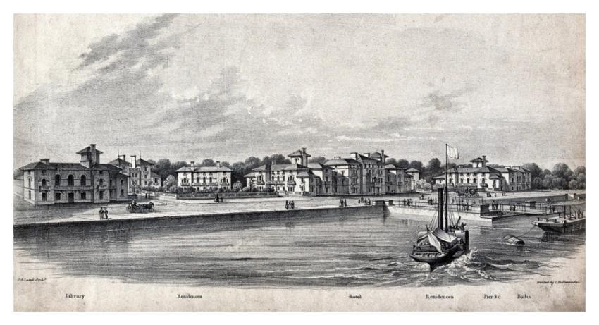 A health resort . Lithograph