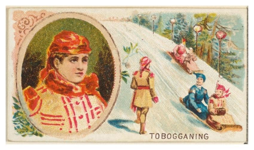 Tobogganing, Games Sports series (N165)