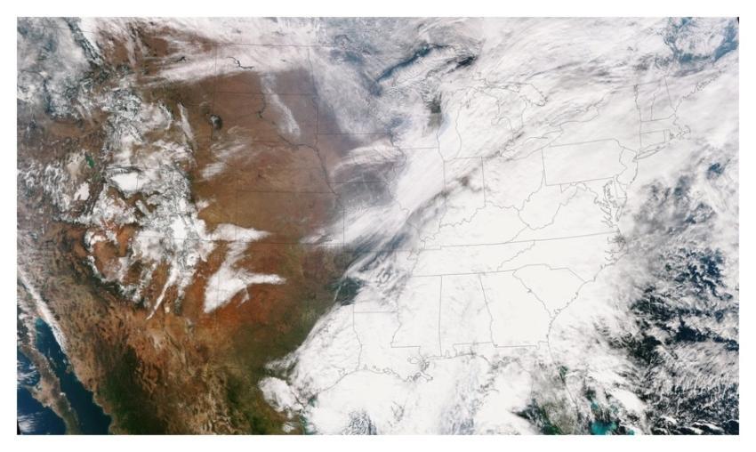 Satellite Shows Difficult Eastern U.S. Thanksgivin