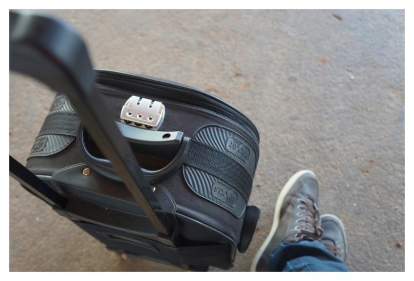 Suitcase padlock traveling
