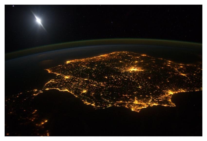Iberian Peninsula at Night (NASA, International Sp
