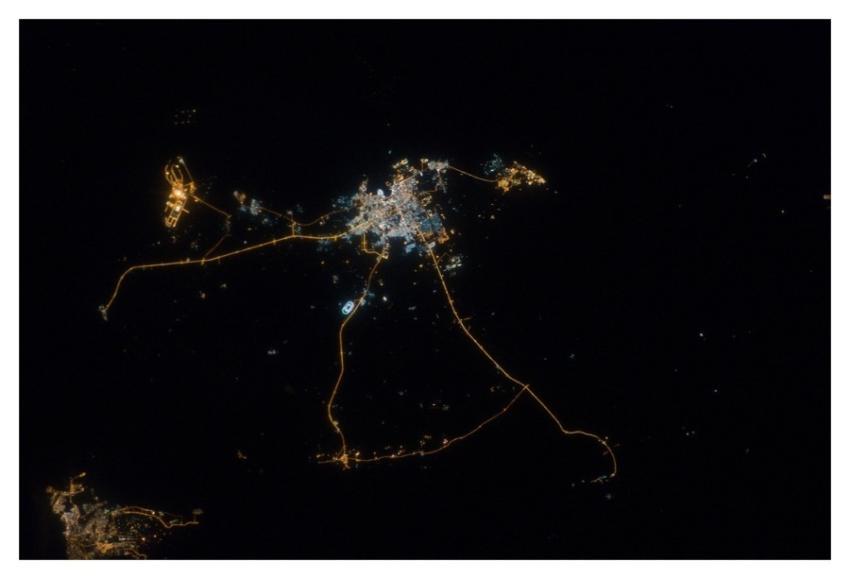 Qatar at Night (NASA, International Space Station,