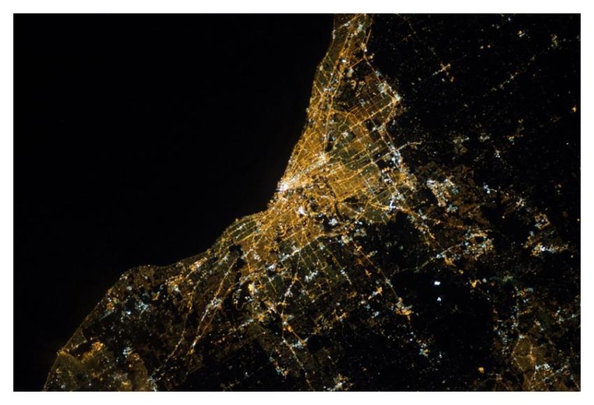 Cleveland, Ohio at Night (NASA, International Spac
