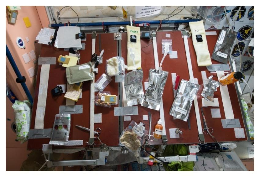 Food table on ISS
