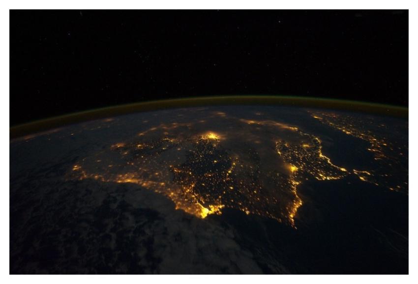 Iberian Peninsula at Night (NASA, International Sp