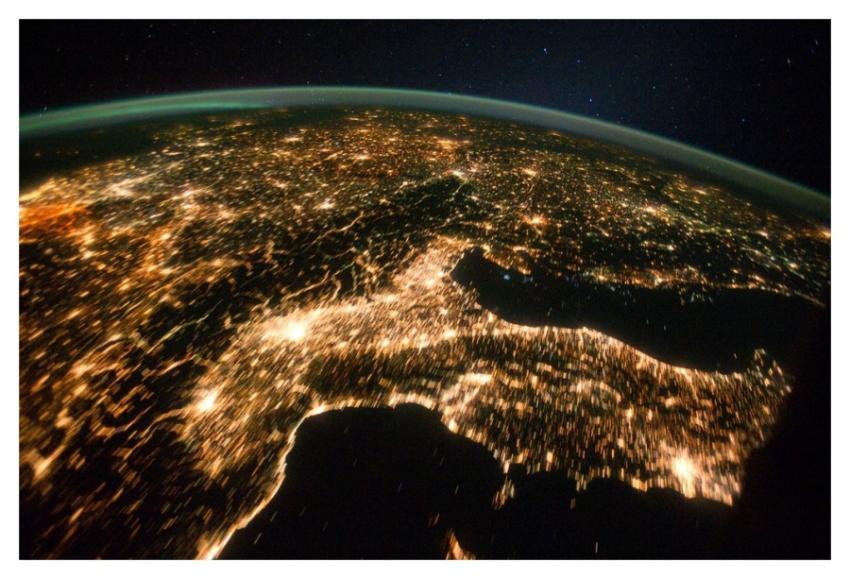 Central and Eastern Europe at Night (NASA, Interna