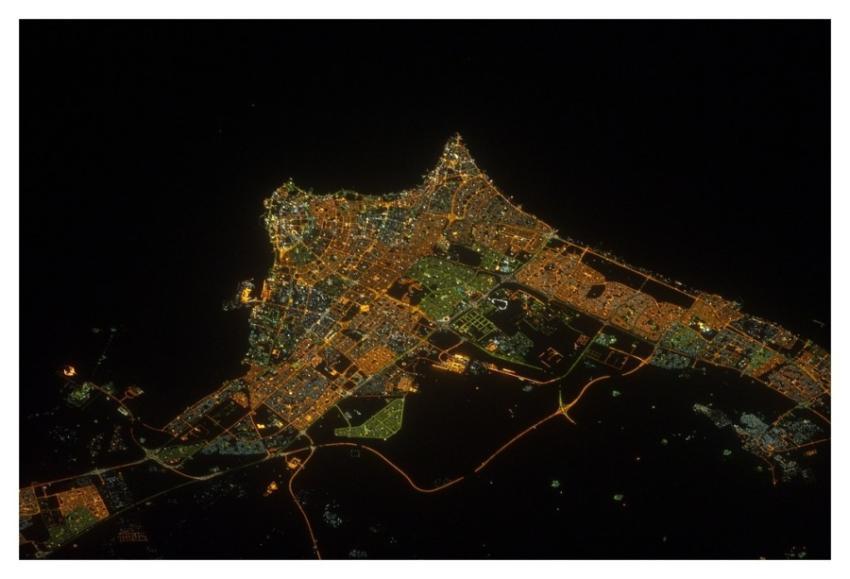 Kuwait City at Night (NASA, International Space St